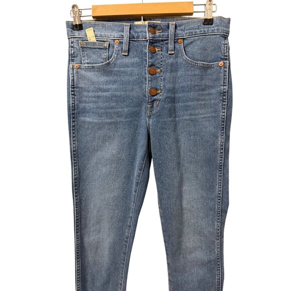 Madewell 10" High-Rise Skinny Jeans In Tencel Denim With Magic Pockets Button Fl - Picture 11 of 12